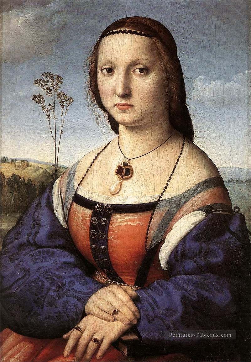 Portrait de Maddalena Doni Renaissance Raphaël Peintures à l'huile